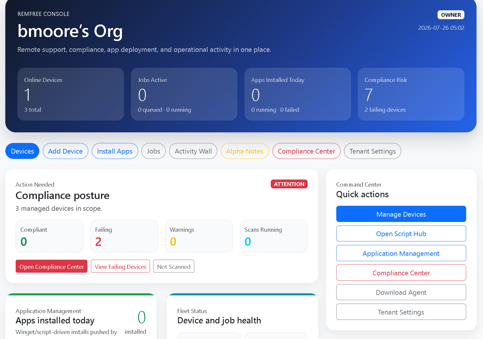 remFREE compliance checks and reporting
